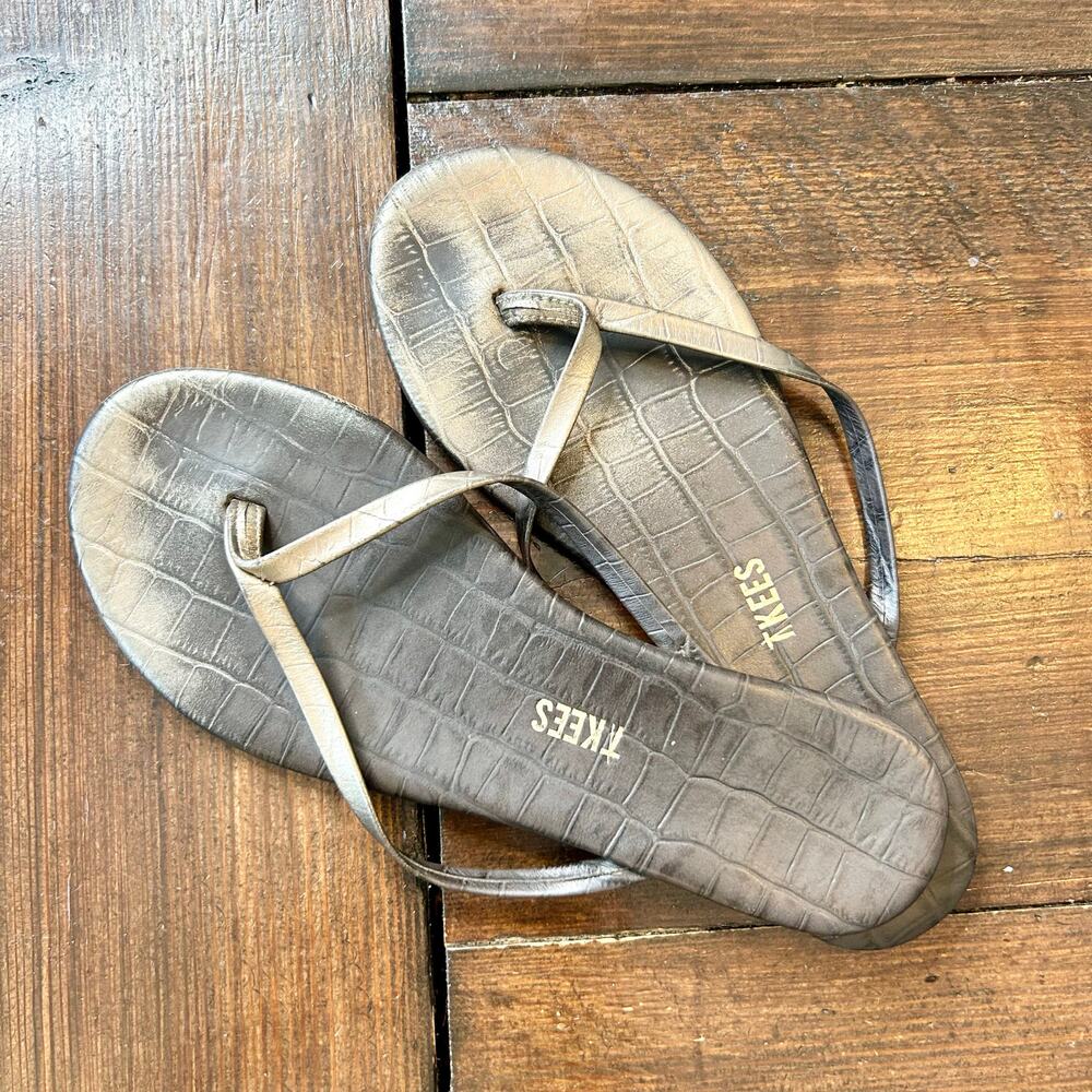 TKEES Bronze Metallic Flip Flops